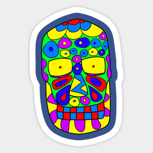 Crazy Skull Sticker